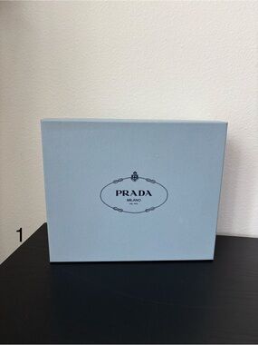 Prada Powder Blue Logo Gift Storage  Box